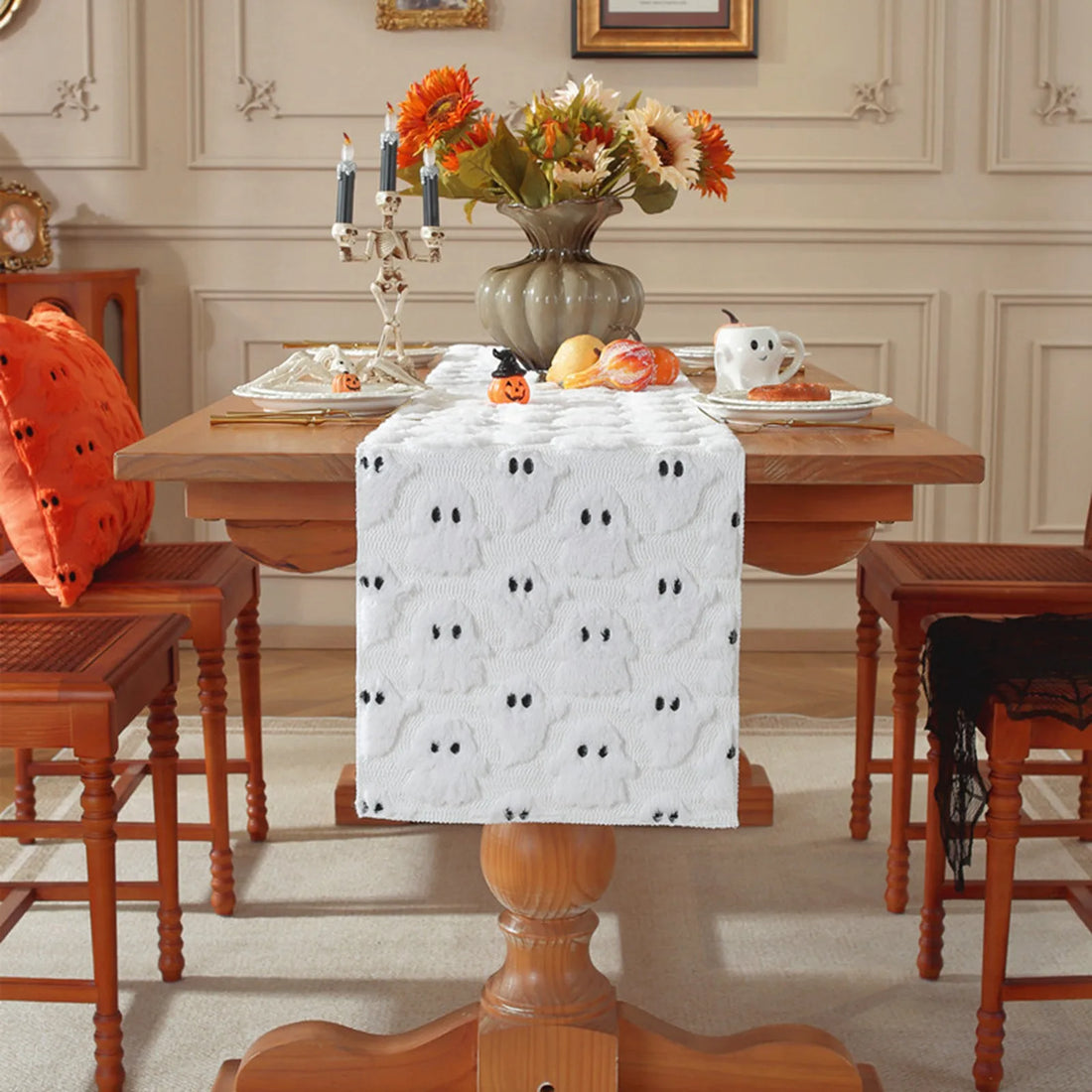 Halloween Theme Ghost Tablecloth Creative Home Kitchen Printed Tablecloth Party Atmosphere Decoration supplies Holiday Gift