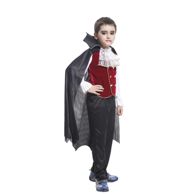 Boys Halloween Vampire Cosplay Costume for Kids Carnival Party Dress up Outfit Children Role Play Costumes