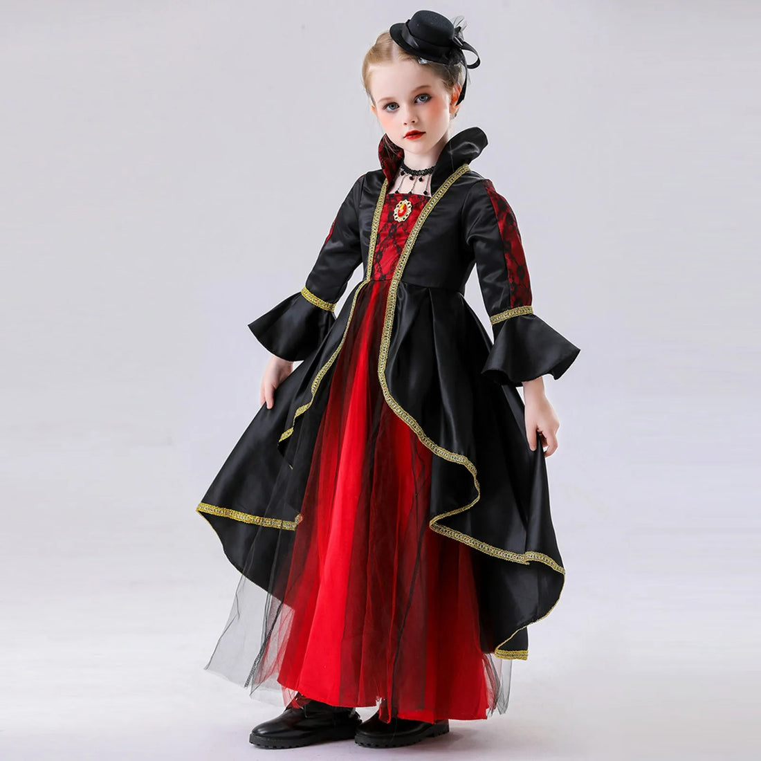 Halloween Children'S Dress Costumes For Girls Cosplay Role-Playing Magic Witch Vampire Masquerade New Medieval Costumes