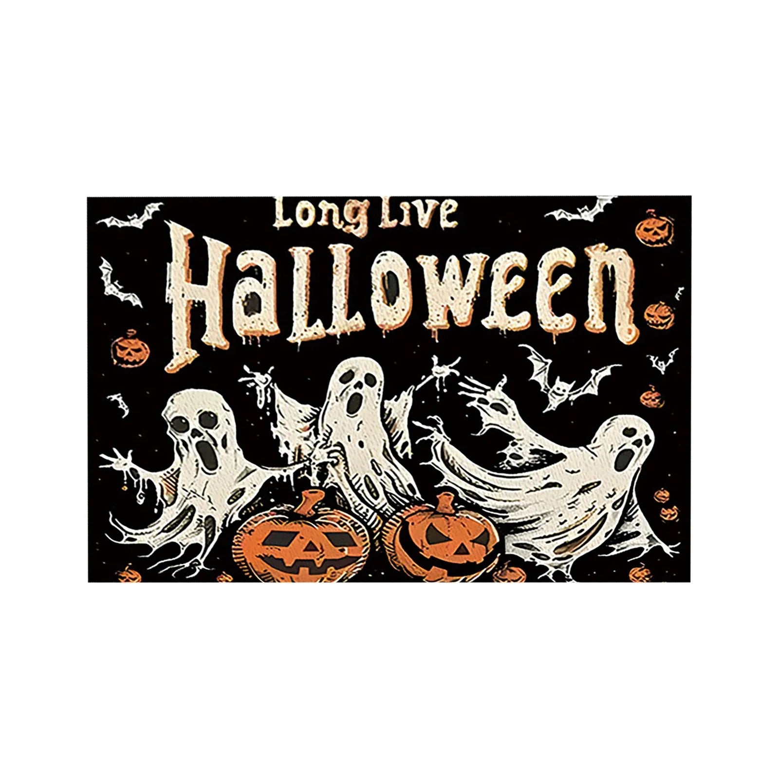 Halloween Table Placemats Linen Ghost Festival Atmosphere Table Mat Bat Pumpkin Spider Web Dining Table Decorations