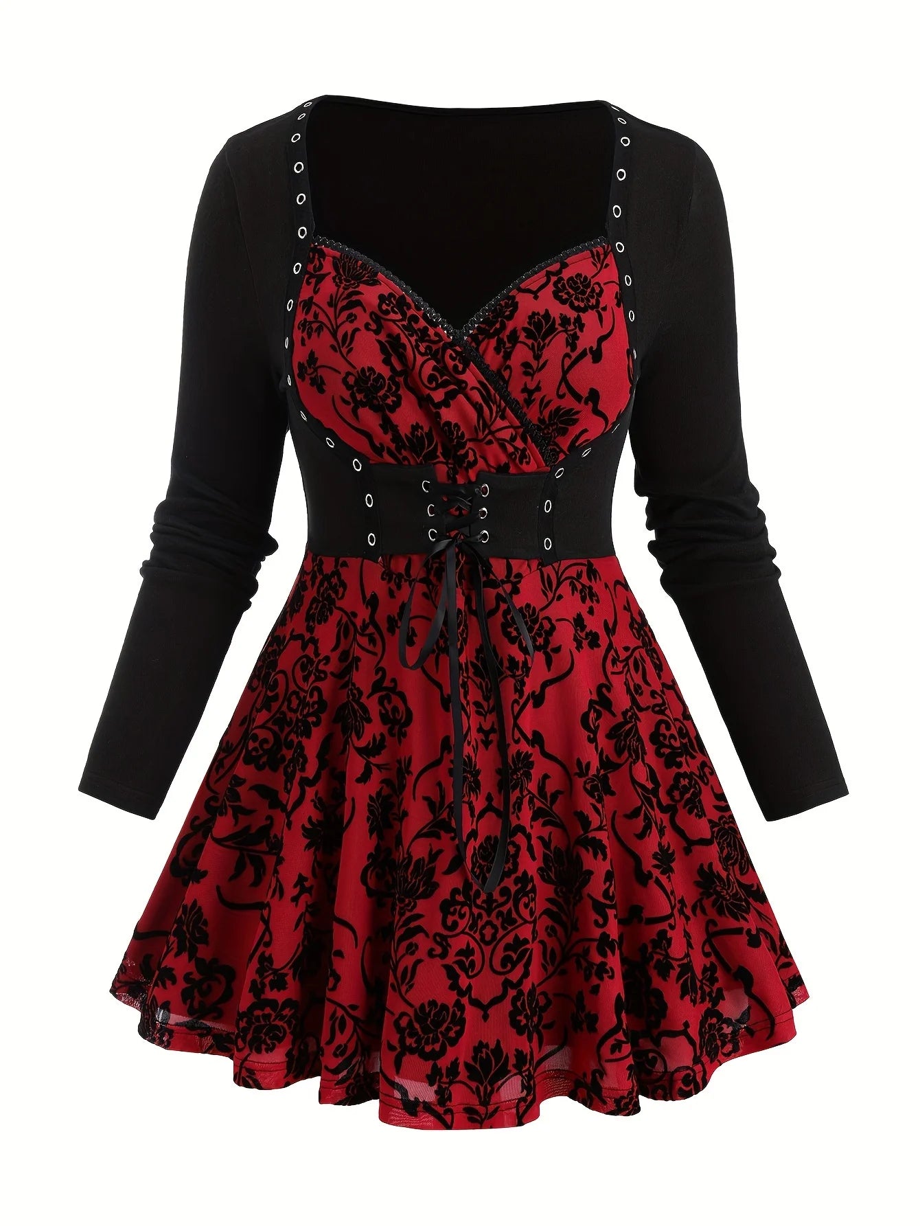 Halloween special plus size women's Gothic Halloween party dress blouse