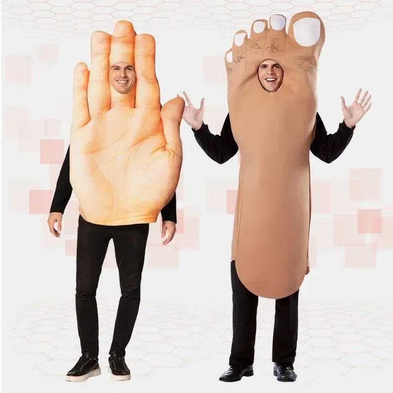 2025 Halloween Costume de Cosplay drôle d'halloween, tenues de pied et de main, idée de Couple d'amis, spectacle sur scène