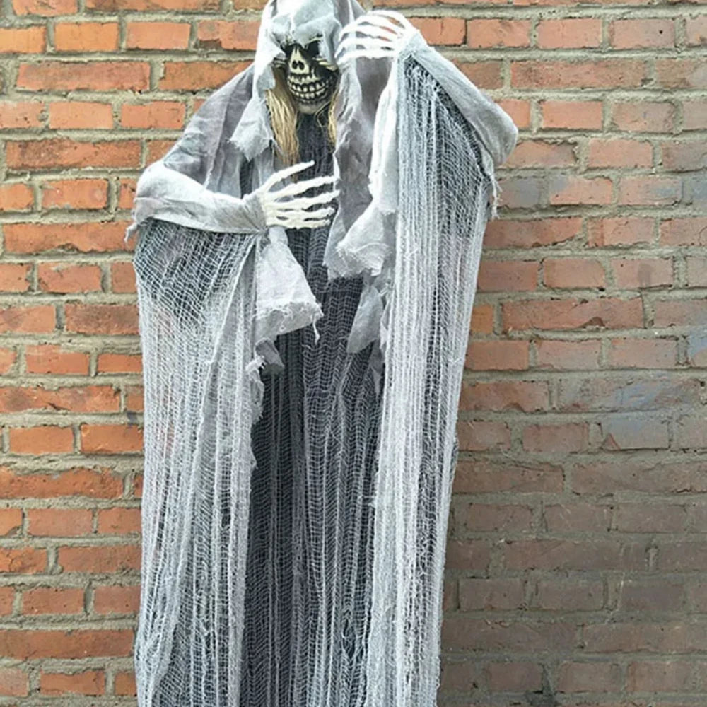 Halloween Horror Props, Ghost, Hanging Skull, Sound Sensor, Haunted House, Escape Room