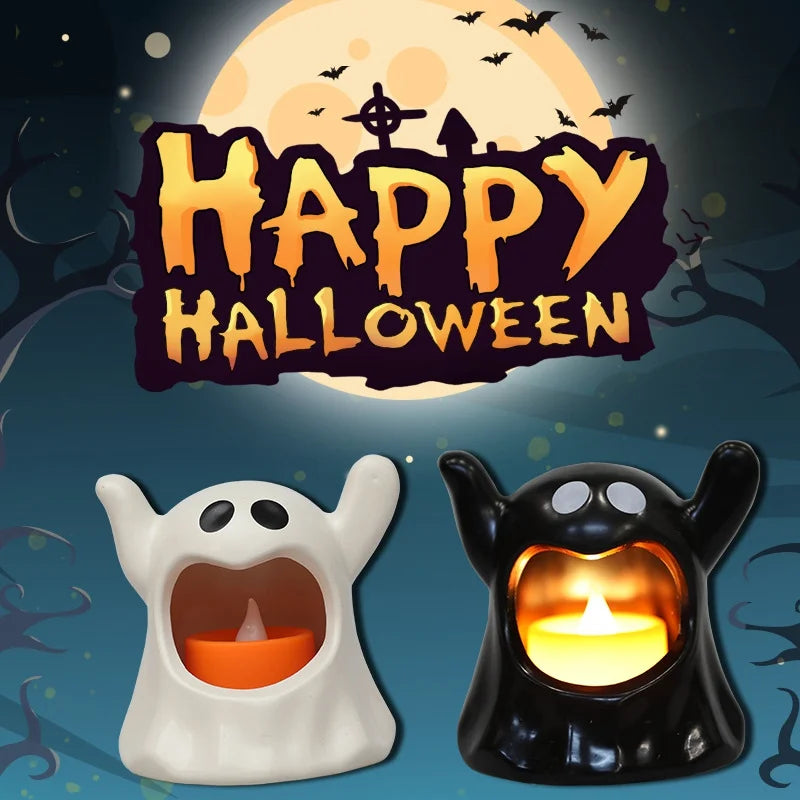 Halloween Candle Holder Decorative Table Candlesticks Halloween Desktop Ornaments Party Desk Decorations Party Table Ornament