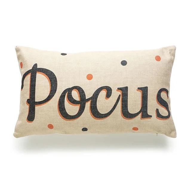 Halloween Pumpkin Witch Trick or Treat Pillowcase Decoration Linen Pillow Hug Pillowcase Halloween Home Decoration