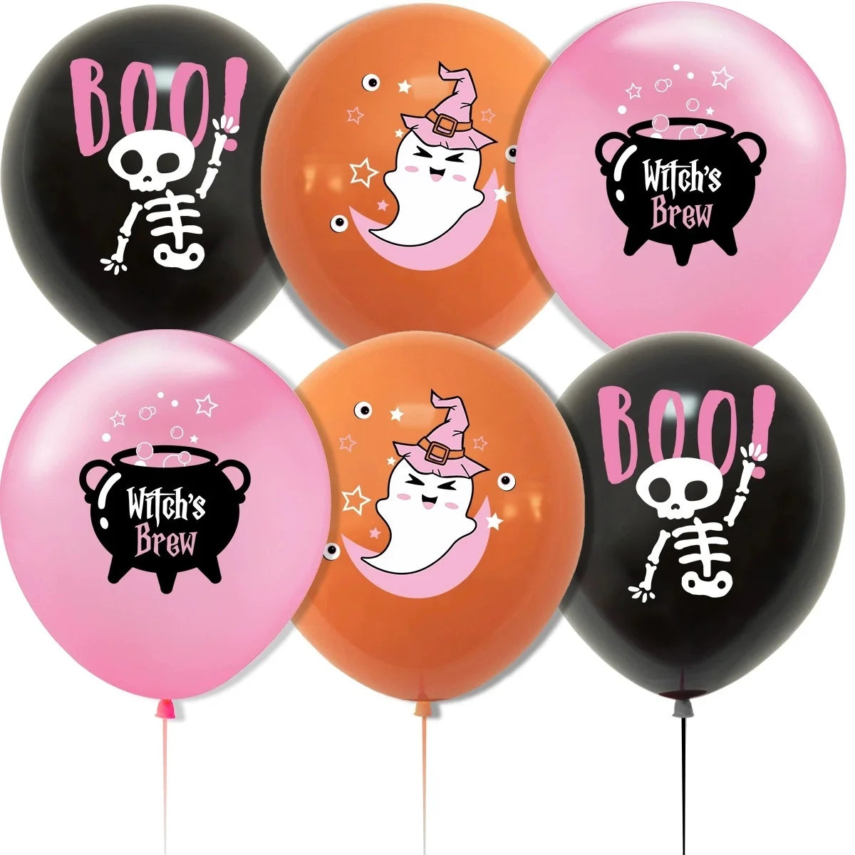 Halloween Balloons 12 Inch Black Orange White Pink Latex Balloon for Halloween Holiday Events Party Favors Supplies Decoration