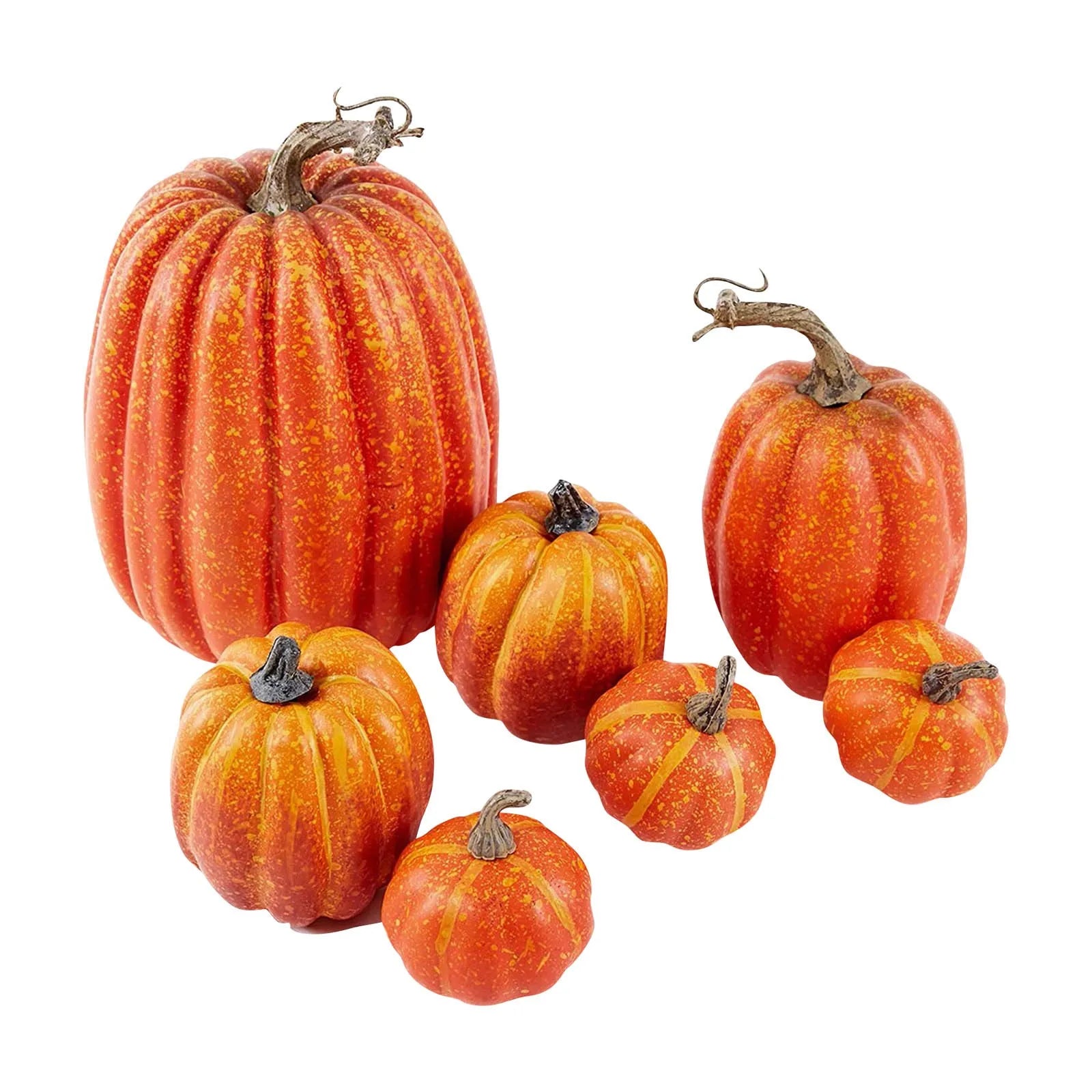 Halloween Thanksgiving Party Props Home Decoration Fruit Artificial Pumpkin Set Decoration Fake Simulation Pumpkin Ornaments
