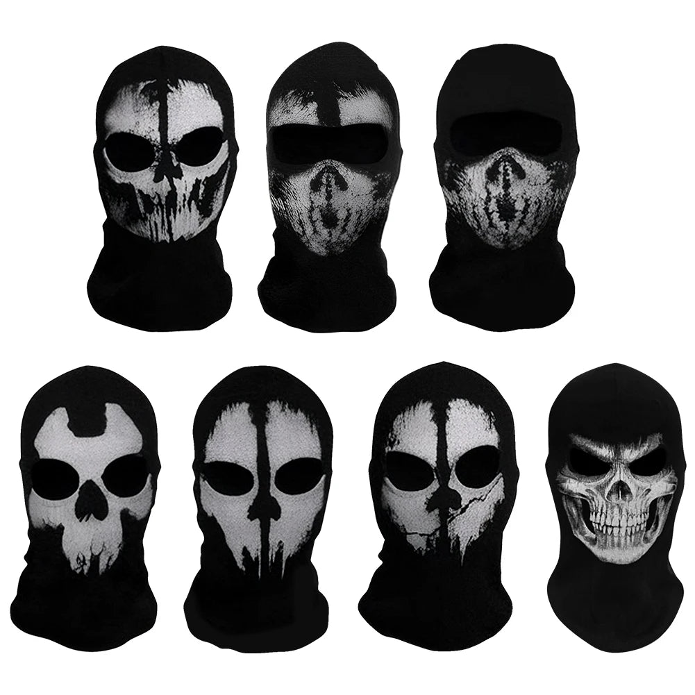 Halloween new mask Black Mask Balaclava Beanies Hats Men Ghost Skull Full Face Warmly Mask Hood Beanie Ggorros Hombre Casquette