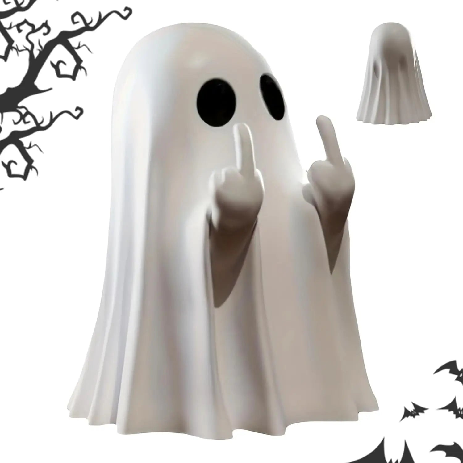 Halloween Cute Ghost Statue Creative  Crafts  Suitable For Party Scene   Home Living Room Bedroom Office Desktop Decoration ﻿