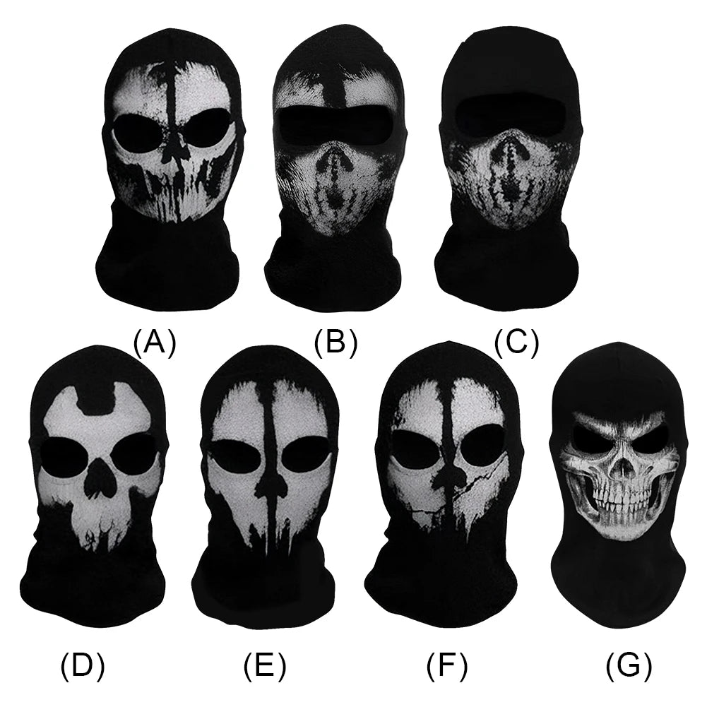 Halloween new mask Black Mask Balaclava Beanies Hats Men Ghost Skull Full Face Warmly Mask Hood Beanie Ggorros Hombre Casquette