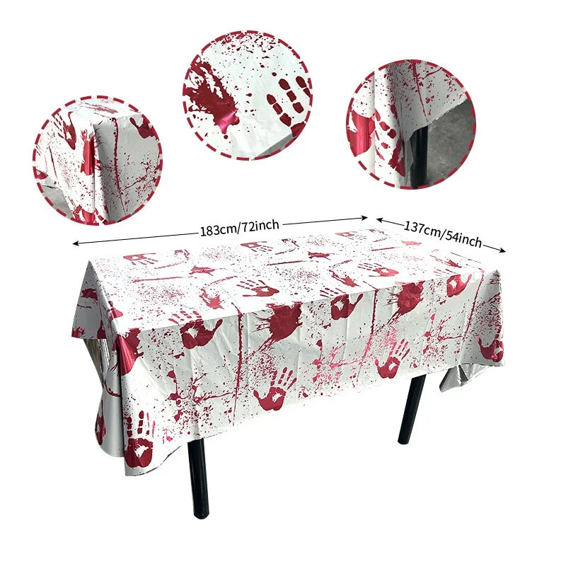 Halloween Party Decoration Rectangular Tablecloth Halloween Horror Party Supplies Bat Pumpkin Disposable Tablecloths Home Decor