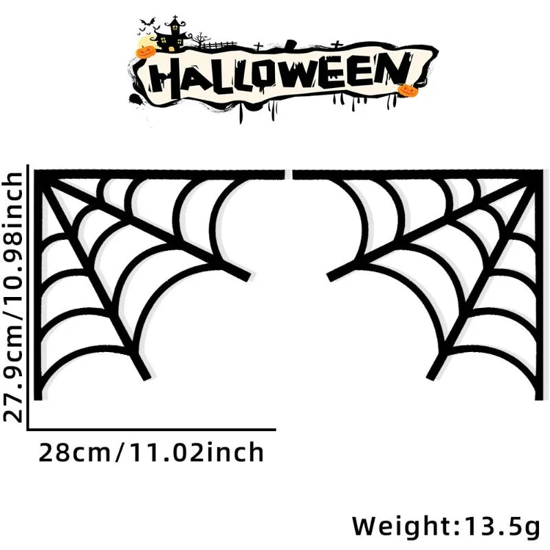 Halloween Door Frame Decoration,Bats,Pumpkins,Spider Webs,Door and Window Corner Stickers, Halloween Home Decoration