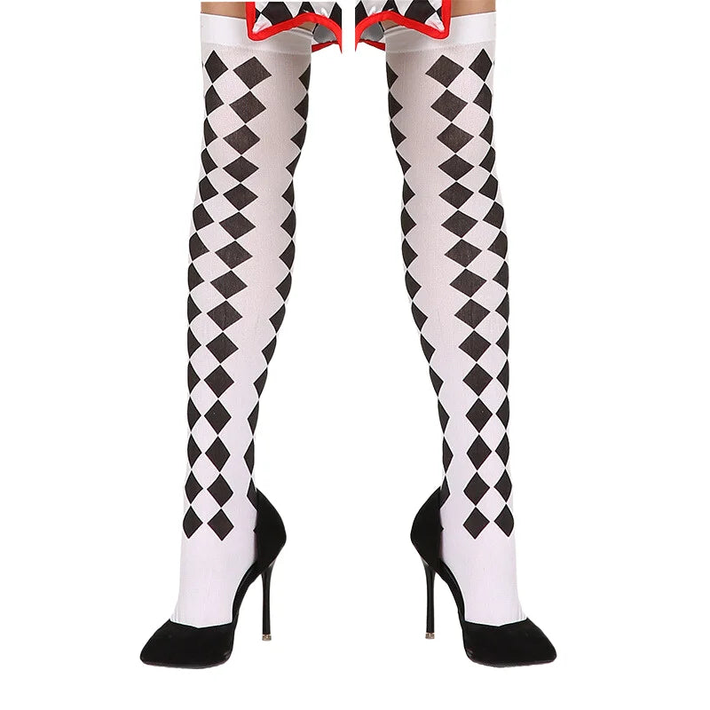 Halloween Costumes Funny Fun Cosplay Clown Costume & Hat for Adults Man Women Innovative Set Carnival Dress Up Party