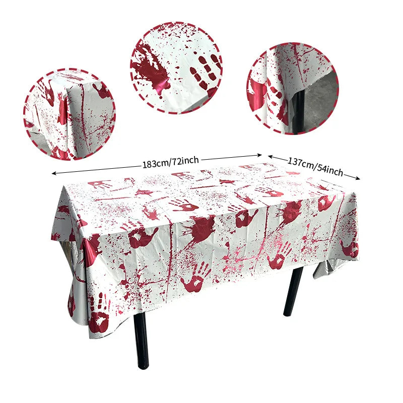 Halloween Party Decoration Rectangular Tablecloth Halloween Horror Party Supplies Bat Pumpkin Disposable Tablecloths Home Decor