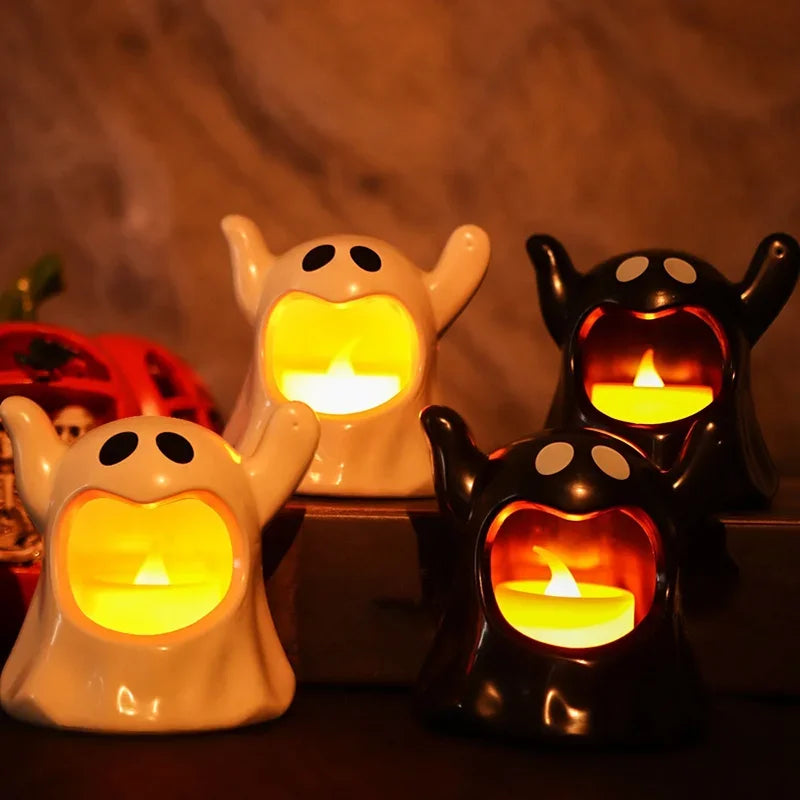 Halloween Candle Holder Decorative Table Candlesticks Halloween Desktop Ornaments Party Desk Decorations Party Table Ornament