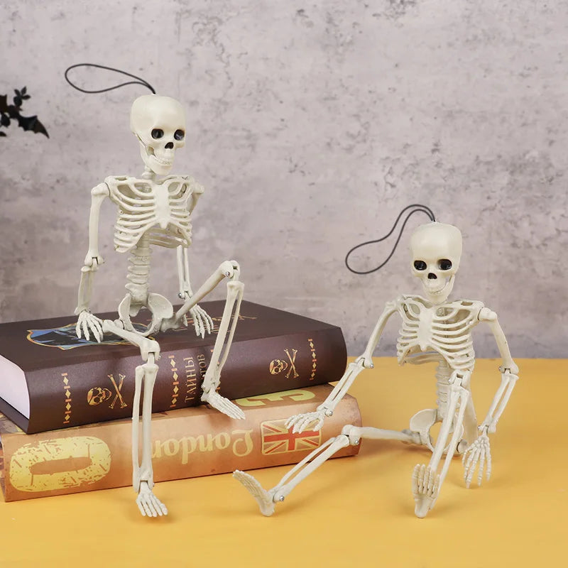 40cm Halloween Skull Skeleton,Posable Skeleton,Human Shape Bones,Halloween Party Home Decorations,Haunted House Horror Props