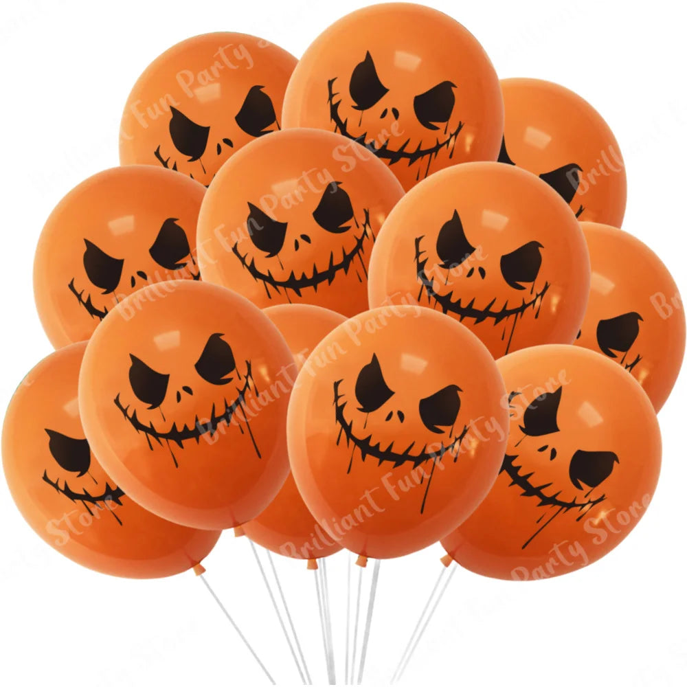 Halloween Balloons 12 Inch Black Orange White Pink Latex Balloon for Halloween Holiday Events Party Favors Supplies Decoration