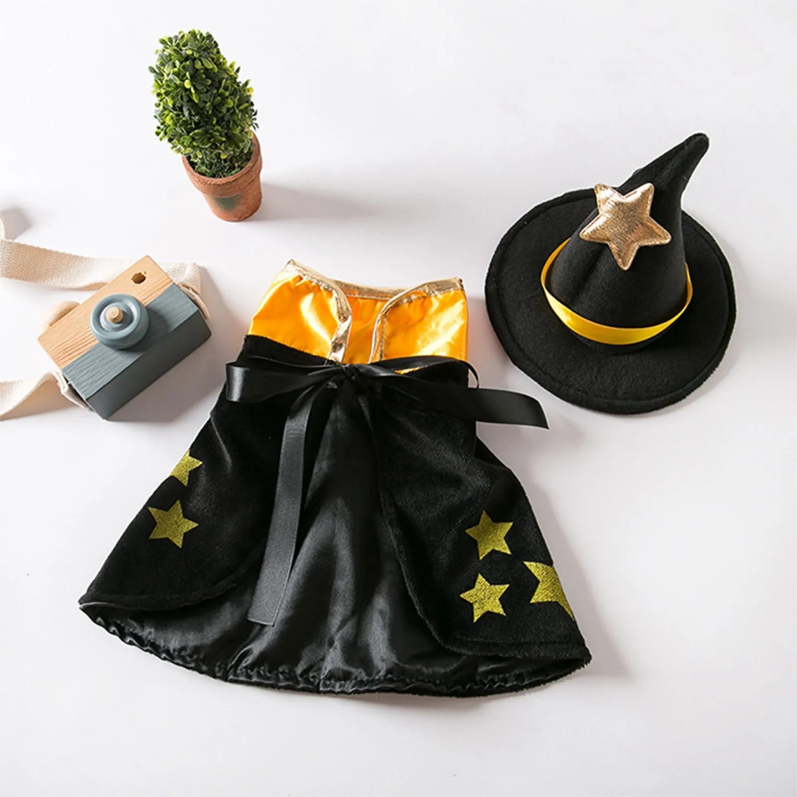 Halloween Dog Cosplay Costumes Funny Pet Clothes Adjustable Dogs Cos Cape Sets with Hat Party Novelty Dress Up Accessories