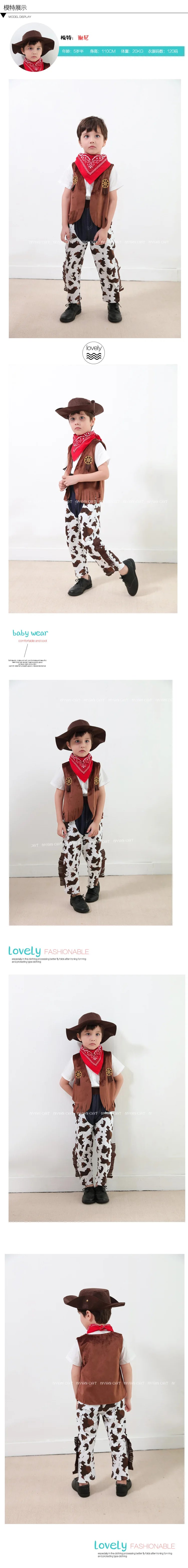 Fantasia Purim Halloween Costumes for Baby Toddler Kids Child Boys Cow Boy Cowboy Costume Party Fancy Dress Fancy sets