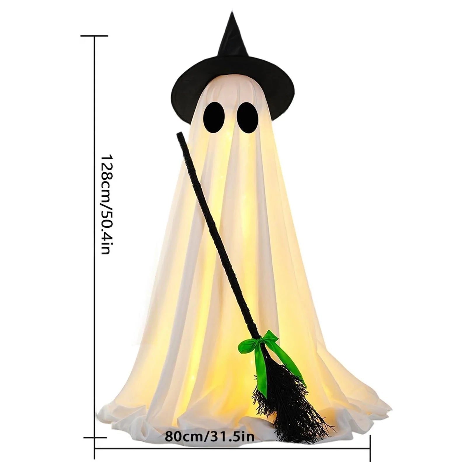 Halloween Decorations Indoor Spooky  Halloween Decor With Witch Brooms Scary Decor With LED Lights For Front  Yard Garden Home