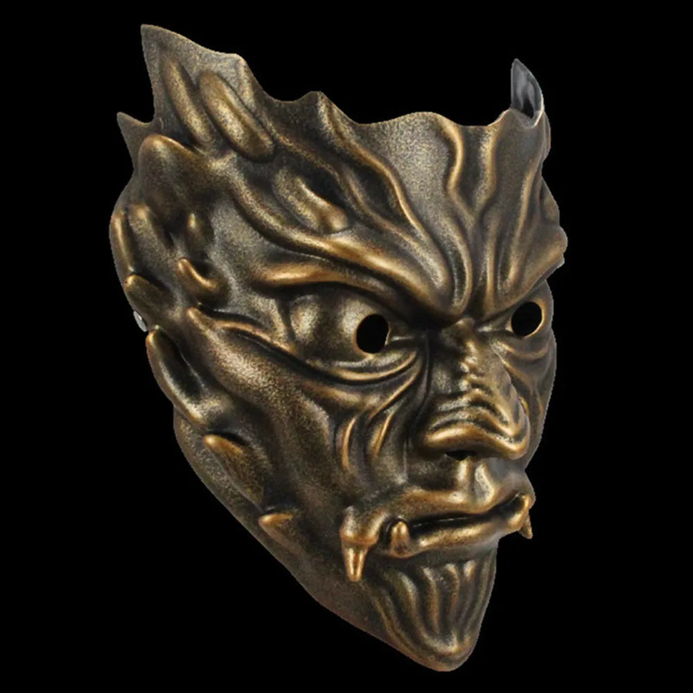 Halloween Mask, Ancient Costume, Armor, Resin Mask, Adjustable to Wear Party Role Playing Mask