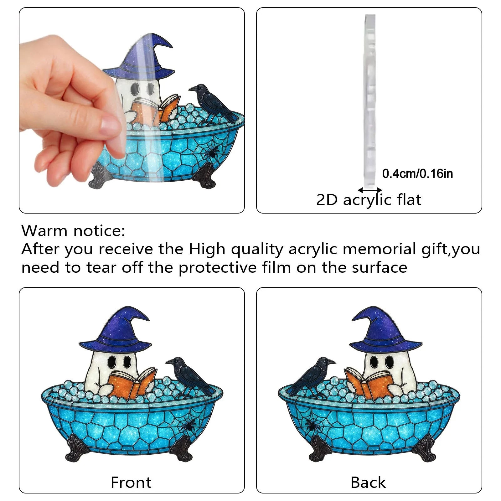 Halloween Ghost Countdown Calendar 2D Hanging Decor Creative Surprise Blind Box Spooky Party Activity Fun Holiday Gift Set