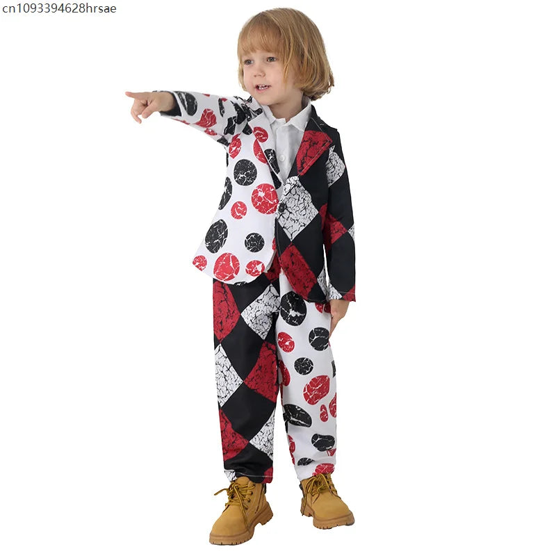 Toddler Sinister Clown Costume for Kids' Scary Creepy Halloween Boy's Suit