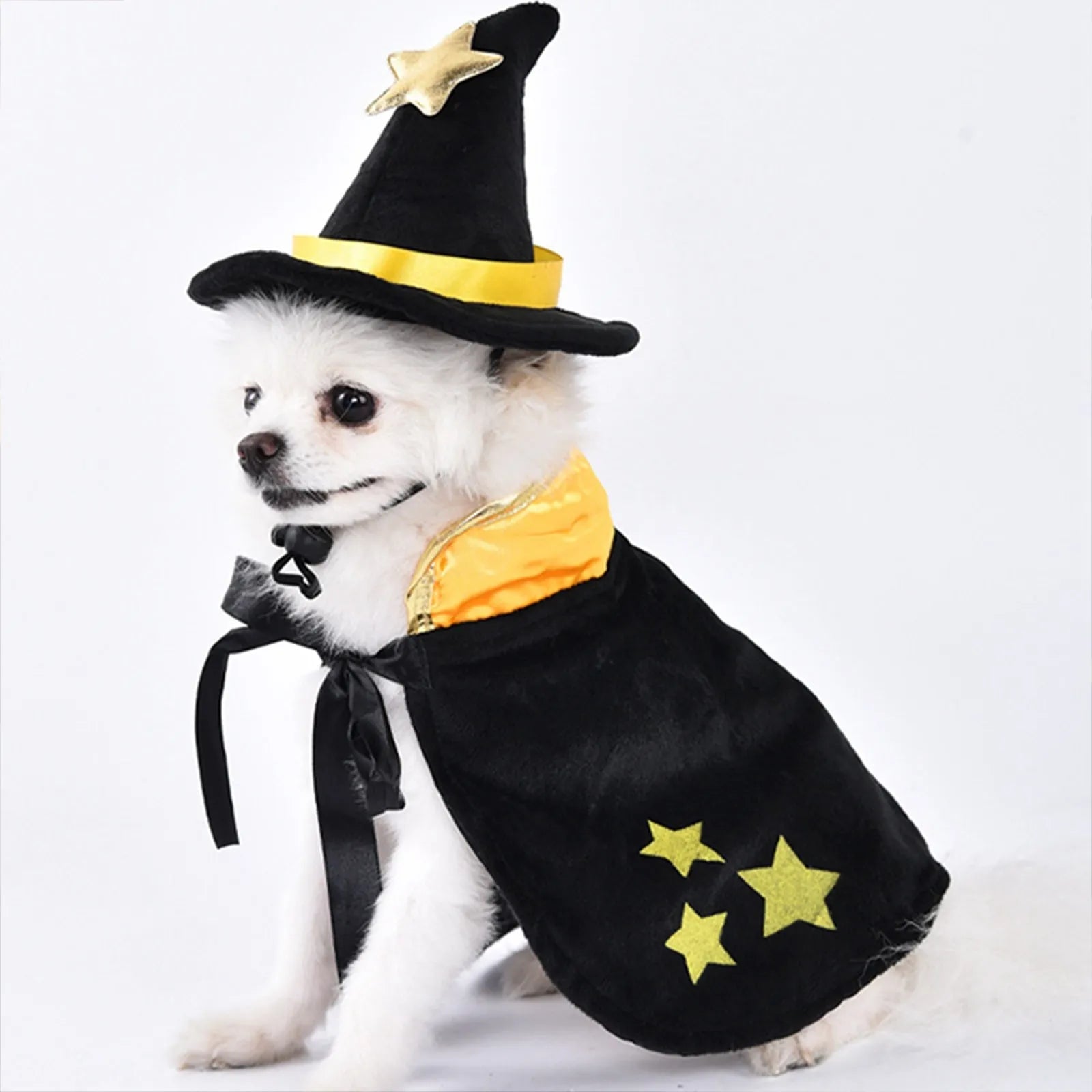 Halloween Dog Cosplay Costumes Funny Pet Clothes Adjustable Dogs Cos Cape Sets with Hat Party Novelty Dress Up Accessories