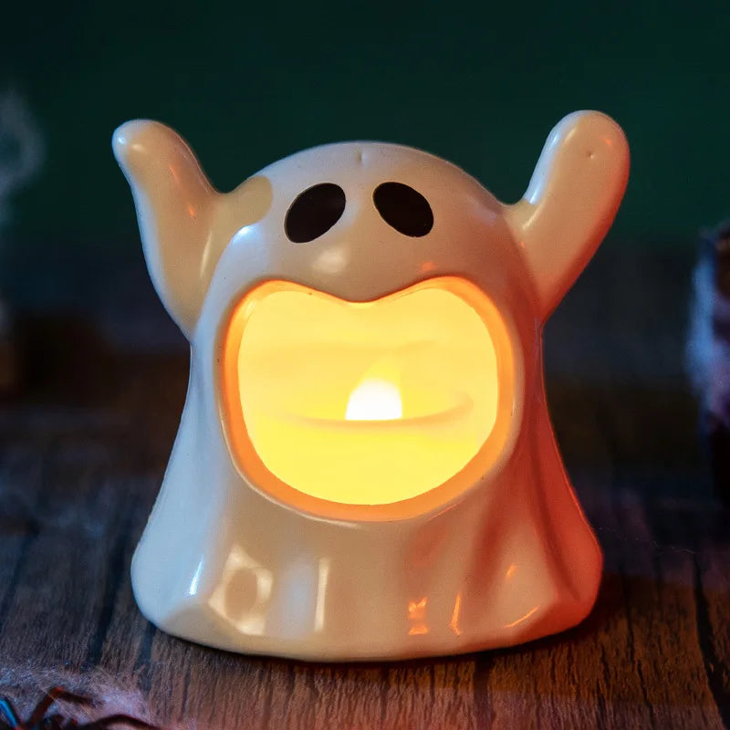 Halloween Candle Holder Decorative Table Candlesticks Halloween Desktop Ornaments Party Desk Decorations Party Table Ornament