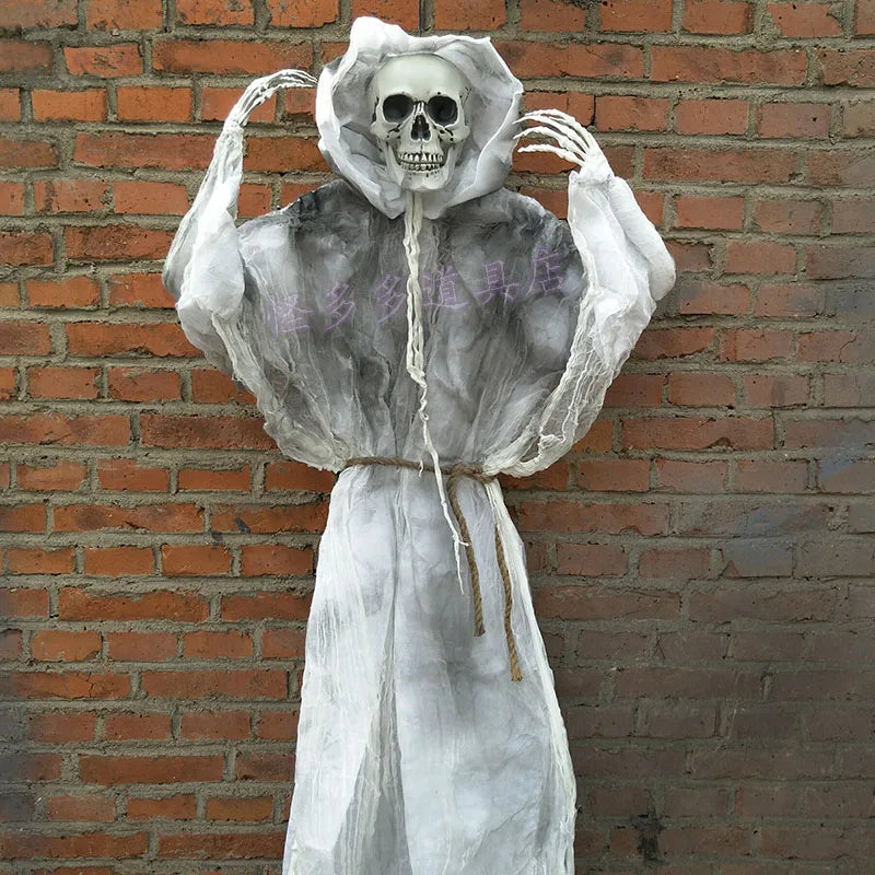 Halloween Horror Props, Ghost, Hanging Skull, Sound Sensor, Haunted House, Escape Room