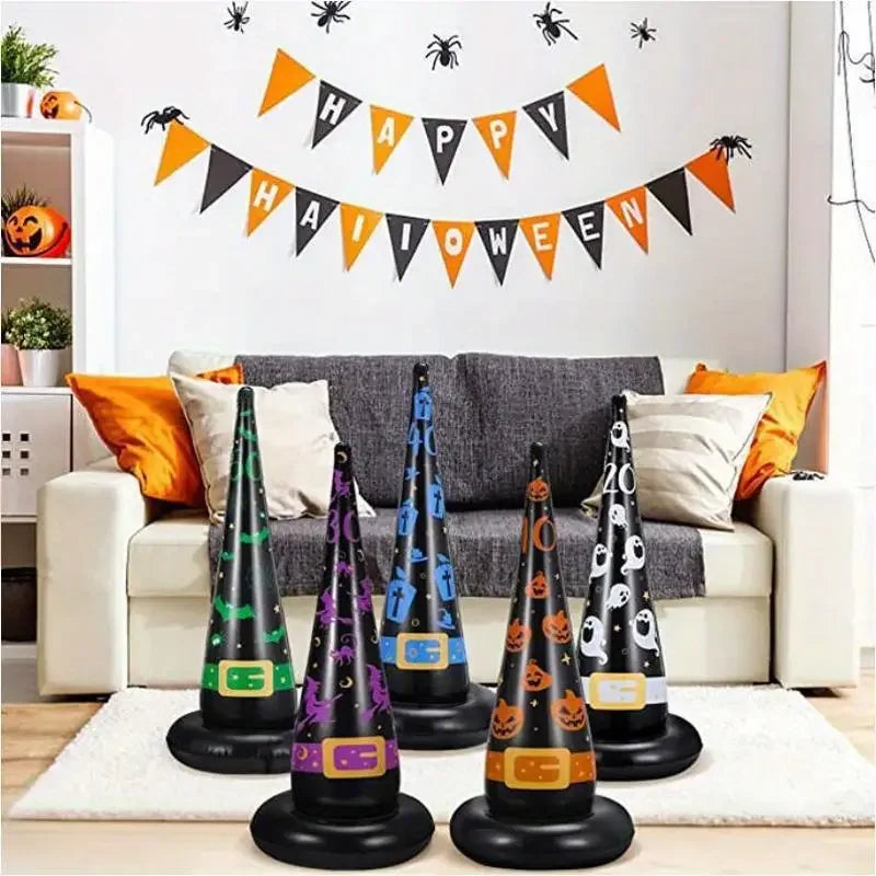 Halloween ring toss game set with inflatable witch hat - the perfect choice for indoor and outdoor parties
