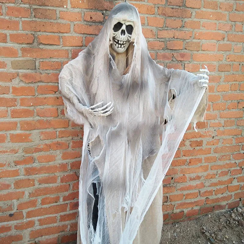 Halloween Horror Props, Ghost, Hanging Skull, Sound Sensor, Haunted House, Escape Room