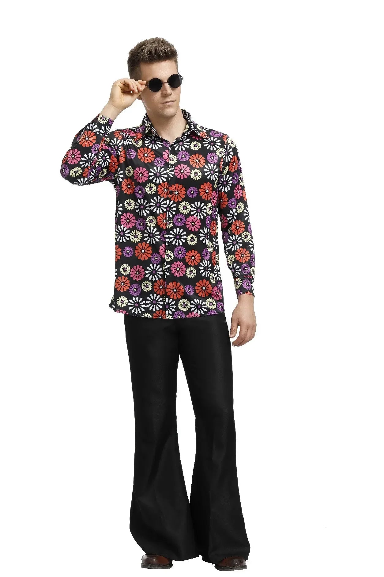 Halloween Cosplay Costumes 70s 80s Disco Couple Costume  Vintage Hippies Costume Men Women Music Festival Party Fancy Dress