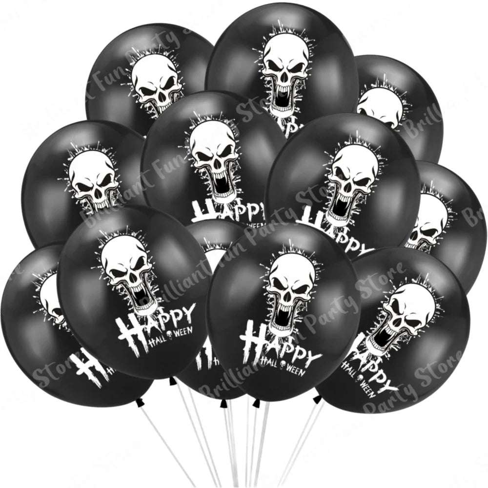 Halloween Balloons 12 Inch Black Orange White Pink Latex Balloon for Halloween Holiday Events Party Favors Supplies Decoration