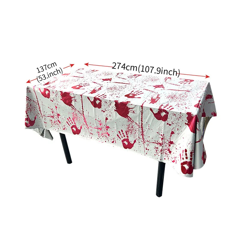 Halloween Party Decoration Rectangular Tablecloth Halloween Horror Party Supplies Bat Pumpkin Disposable Tablecloths Home Decor