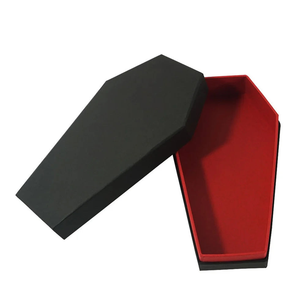 Halloween Treat Or Trick Bags For Kids Paper Coffin Boxes Black For Gift Present Gothic Container Spooky Party Decro