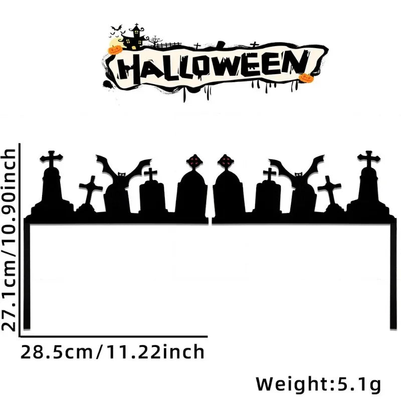 Halloween Door Frame Decoration,Bats,Pumpkins,Spider Webs,Door and Window Corner Stickers, Halloween Home Decoration