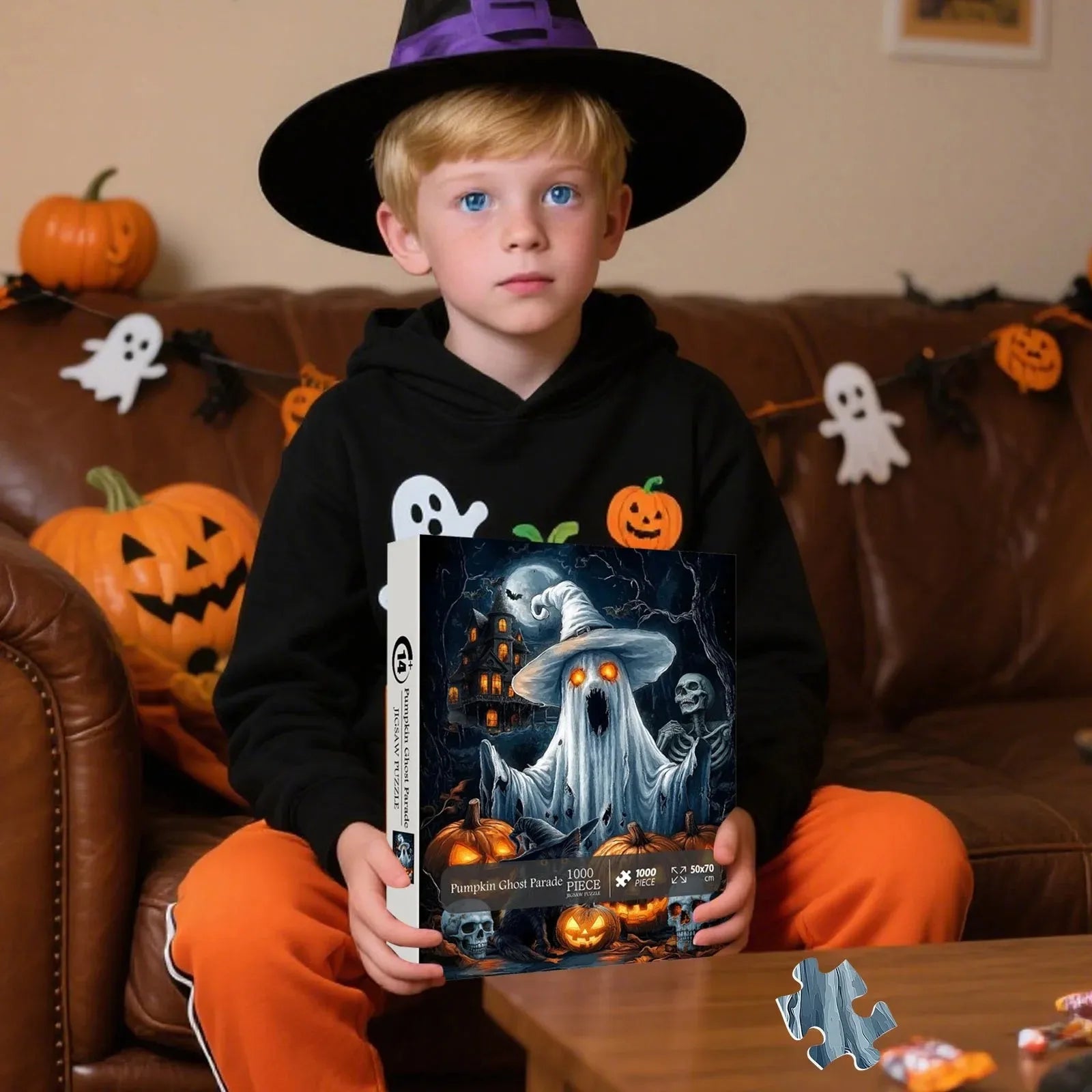 Halloween Puzzles Game For Challenging Holiday Ghost Gothic Game Toy For Adult Family Party Men Women Kids Collectibles, Gift
