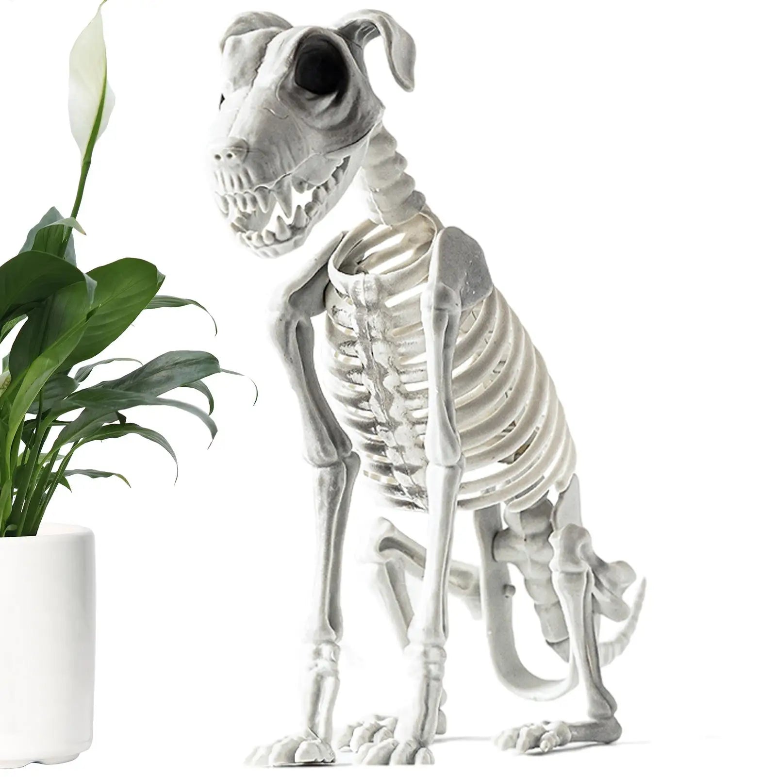 Halloween Skeleton Dog Spooky Skeleton Animal Realistic Halloween Skeleton Dog Statue Skull Bone Art Ornaments for Party Haunted