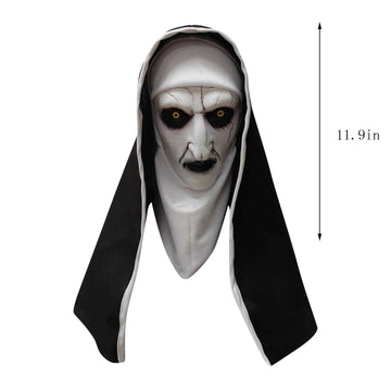 Halloween Horror Nun Mask Role Play Horror Bloody Horror Demon Ghost Face Latex Mask With Headscarf Party Costume Props Luxury