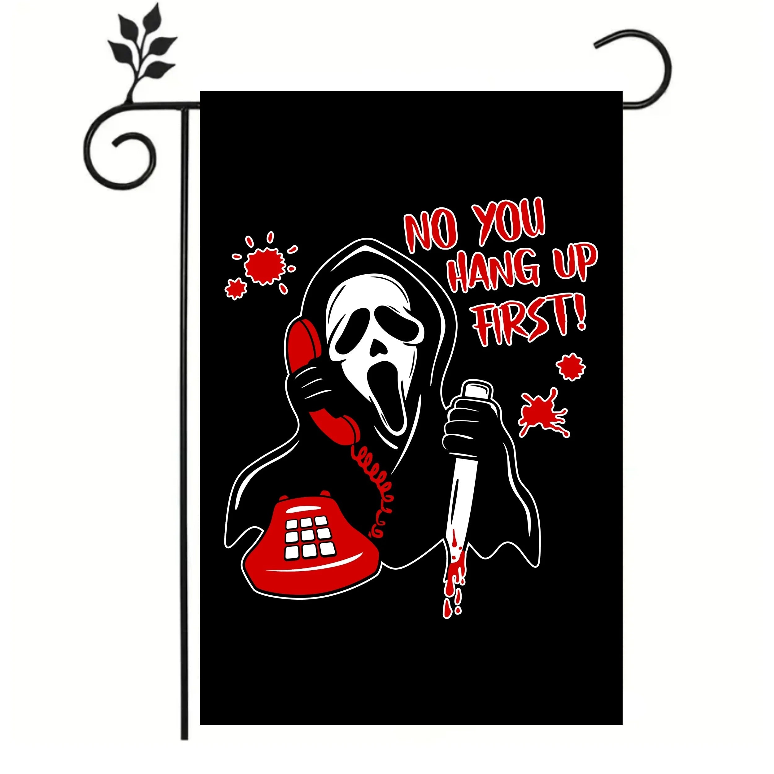 1 trick or treat garden without candy Halloween prank garden flag yard decoration 12 x 18 inches (excluding flagpole)