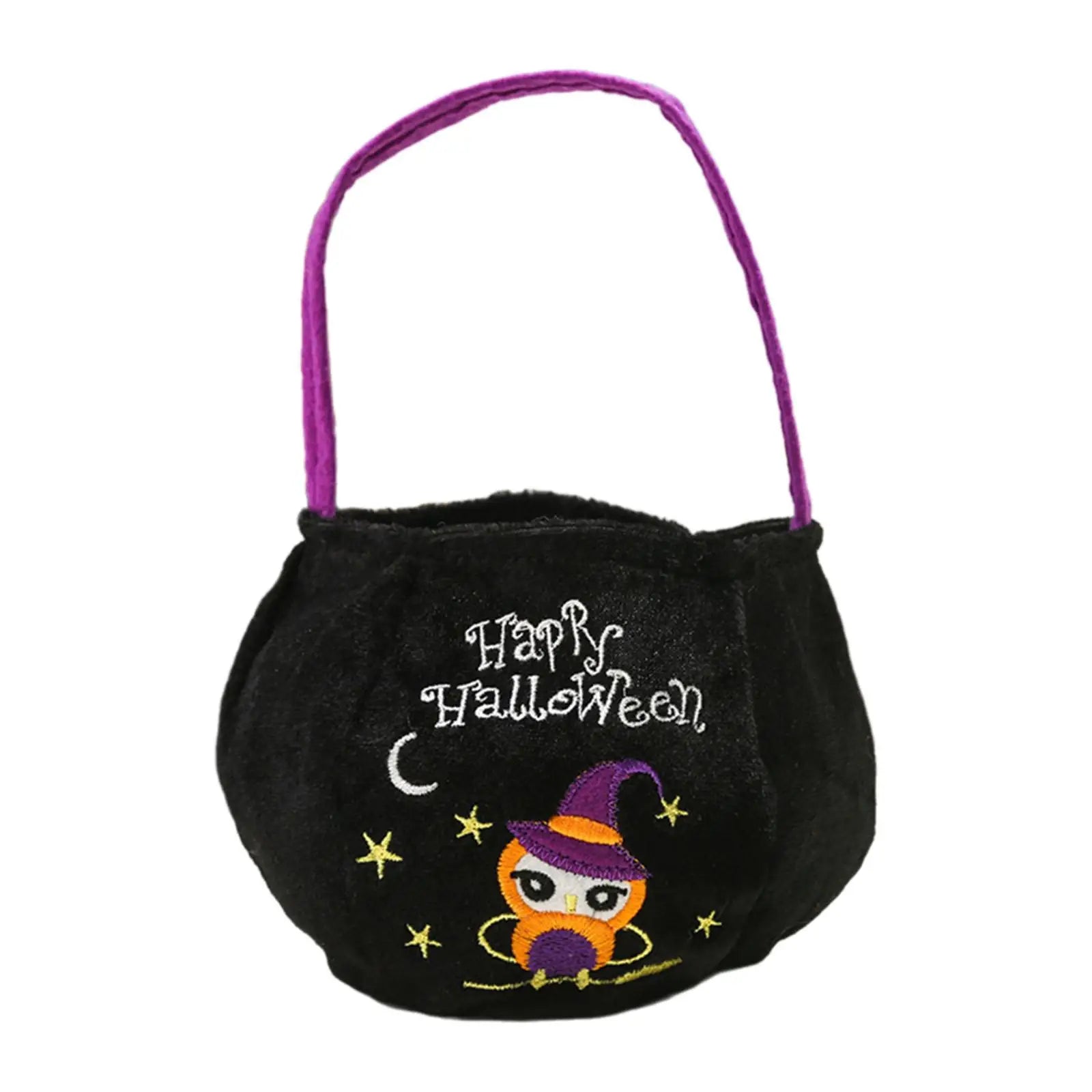 Trick or Treat Tote Bag Reusable Multipurpose Snack Grocery Bag Halloween Treat Bag Halloween Candy Basket Tote Gift Bucket