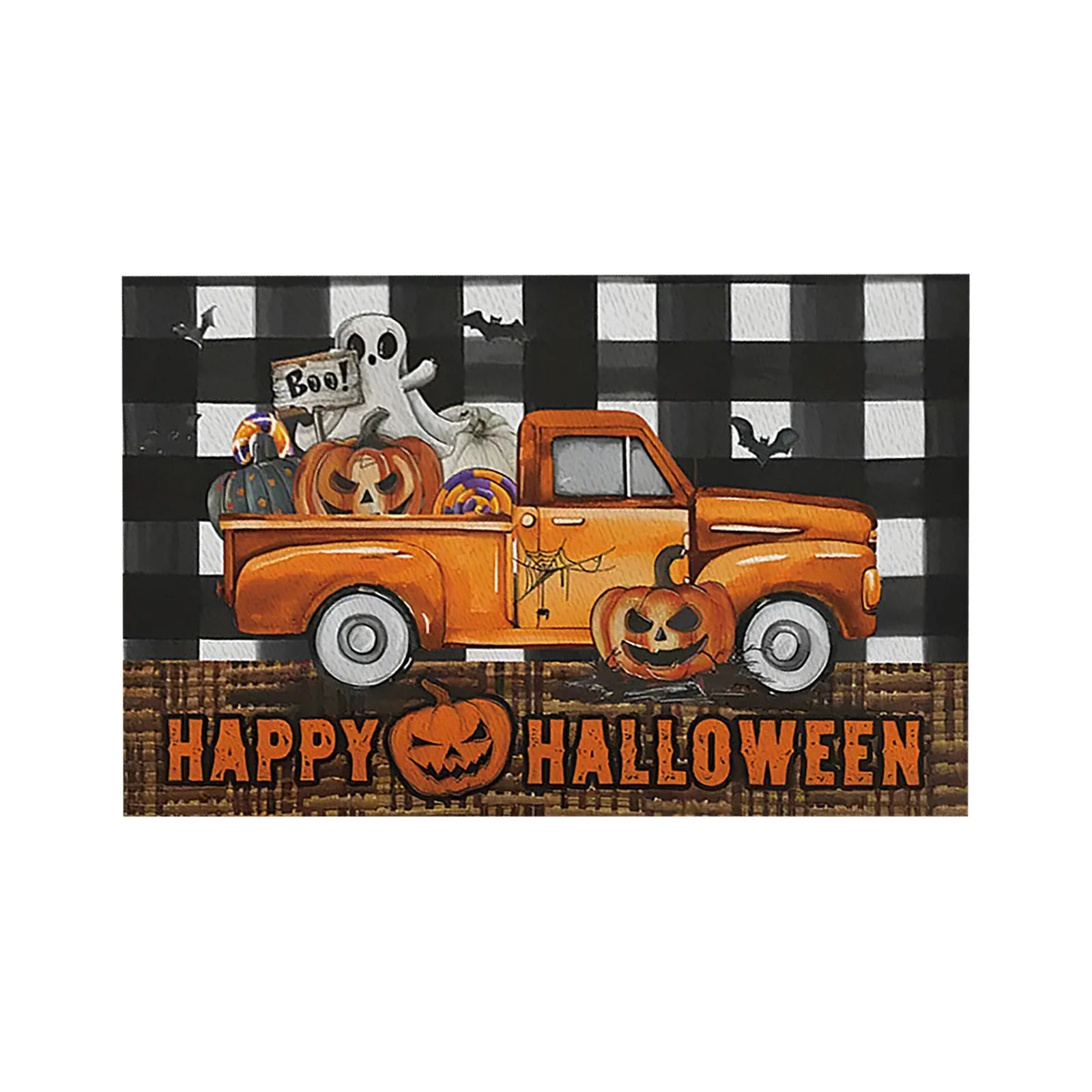 Halloween Table Placemats Linen Ghost Festival Atmosphere Table Mat Bat Pumpkin Spider Web Dining Table Decorations