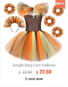 Kids Halloween Witch Costumes for Girls Carnival Party Fancy Dresses with Witches Hat Broom Children Hallowmas Disguise Outfit