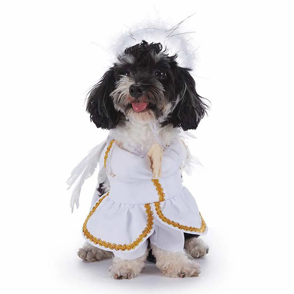 Halloween Pet Costume With Hat Dogs And Cat Cute & Funny Dress-Up Outfit For Party Cosplay Holiday Photos Puppy Kitten Clothing