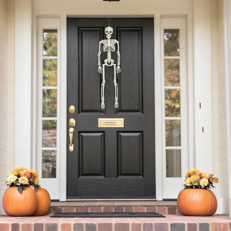 40cm Halloween Skull Skeleton,Posable Skeleton,Human Shape Bones,Halloween Party Home Decorations,Haunted House Horror Props