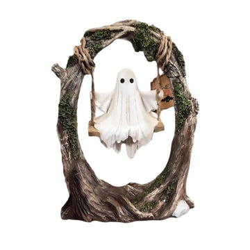 Halloween Themed Halloween Swing Ghost Ornament Handicraft Statue Spooky Ghosts Decor Model Collectible