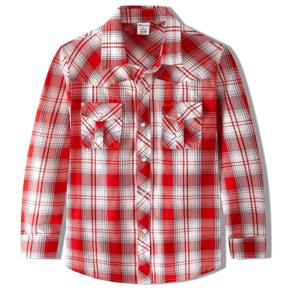 Kids Western Cowboy Halloween Costume Set Boys Cosplay Costumes Western Shirts Long Sleeve Button Down Plaid Tops Hat Vest Pants