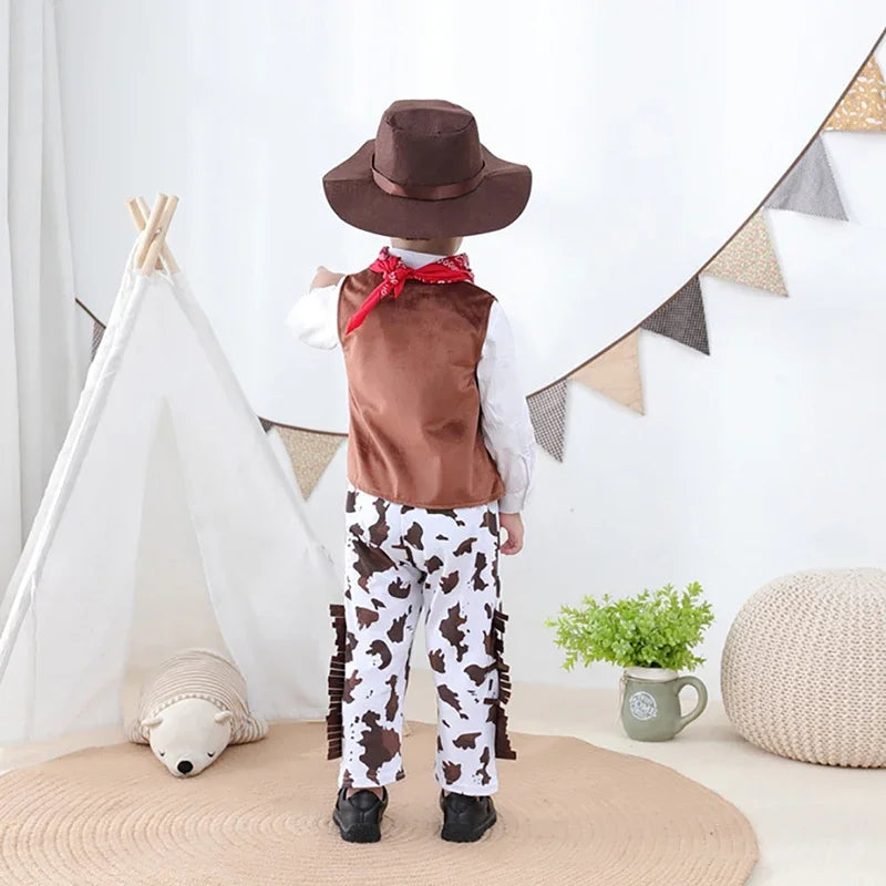 Fantasia Purim Halloween Costumes for Baby Toddler  Boys Cow Boy Cowboy Costume Party Fancy Dress Fancy sets