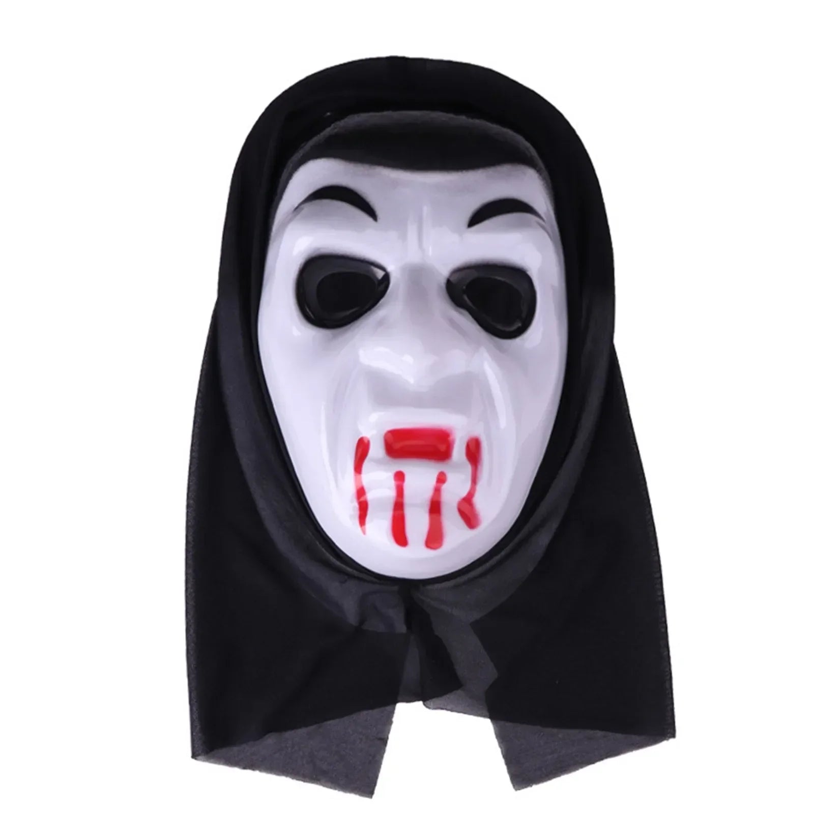 halloween decorations Mask With Shroud, Halloween Scream Mask Full Head Masks Scary Masks Party Horror Costume Accessory